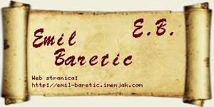 Emil Baretić vizit kartica